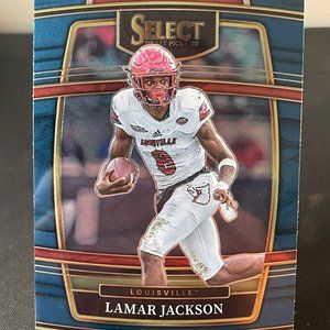 2022 Lamar Jackson Blue Panini Select Card #44 Baltimore Ravens/Louisville